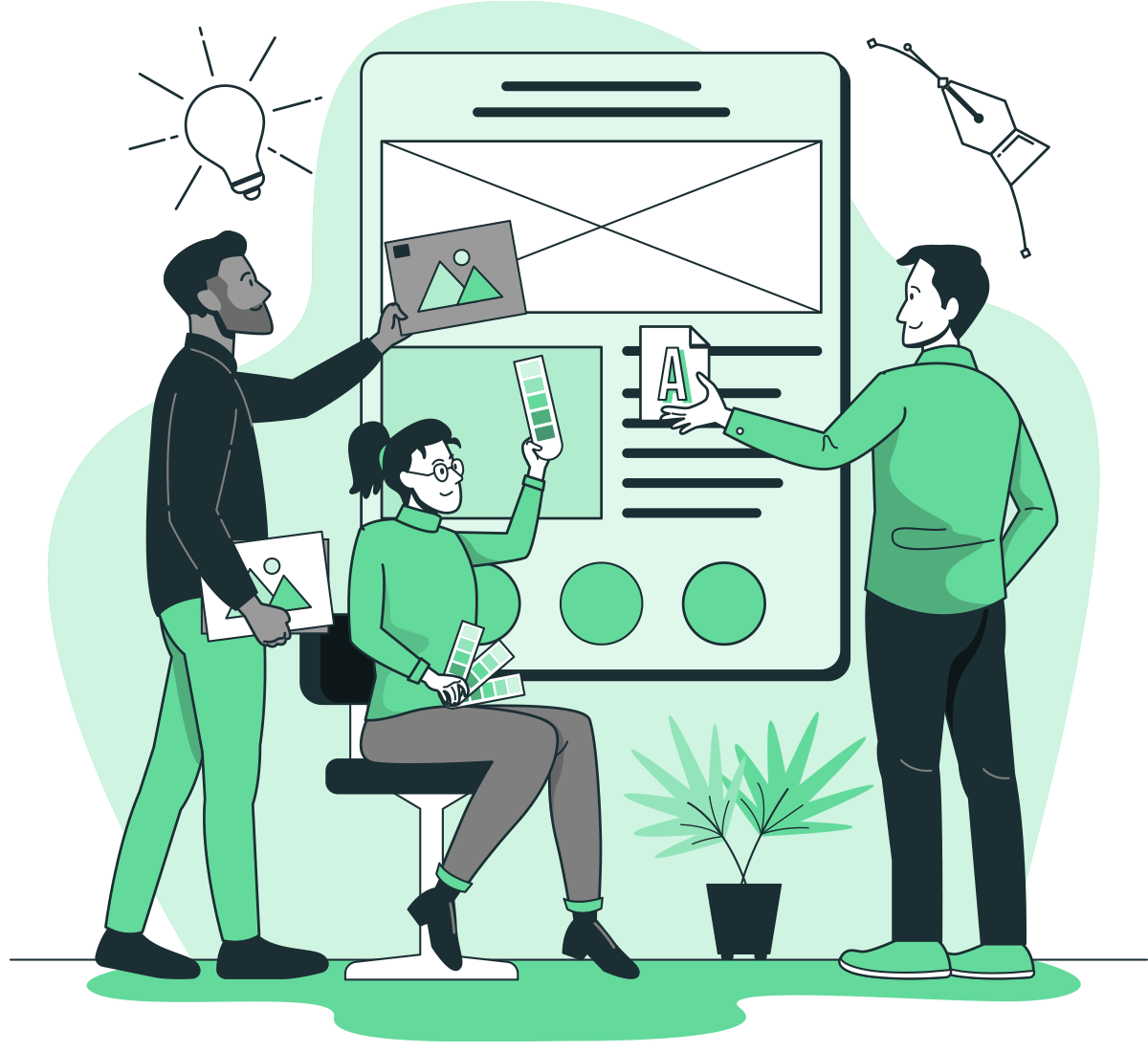Wat doen wij illustratie